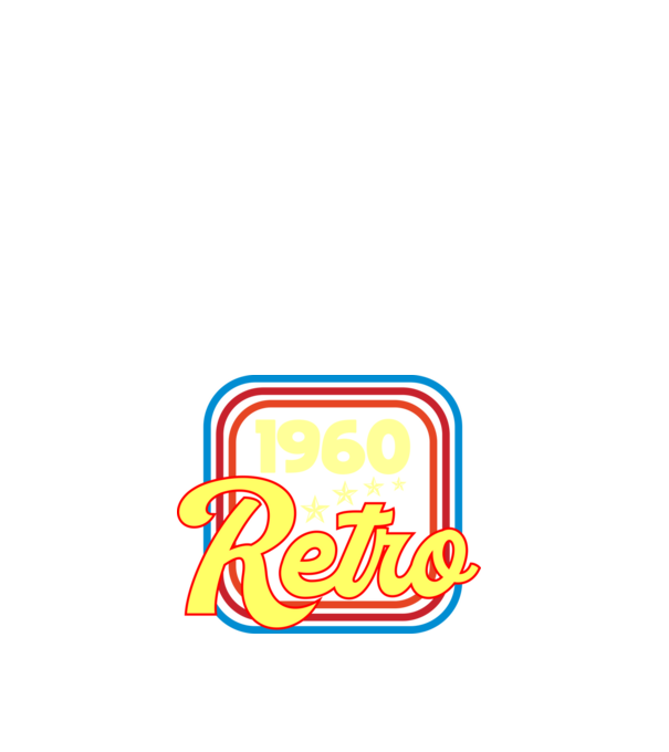 retro születésnapi felirat dátummal 1960 minta fehér pólón