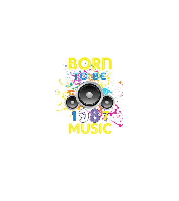 born to be music születésnapi DJ ,1987-ben született minta fekete pólón