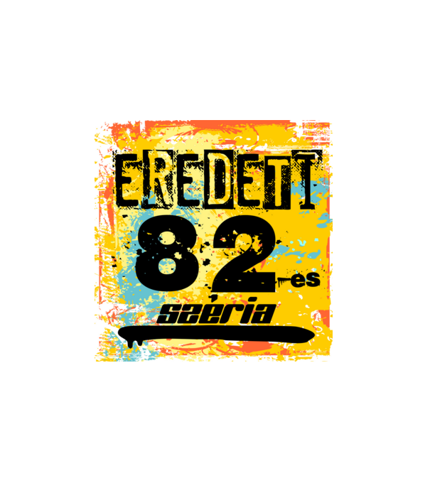 eredeti széria grunge graffiti 82-es, 1982 minta fehér pólón