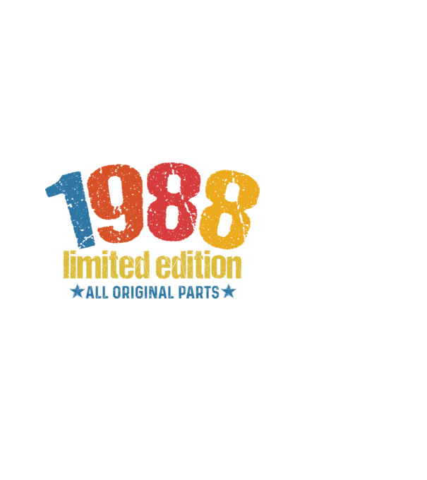 1988 limited edition ,all original parts, retro születésnapi évszám minta fehér pólón