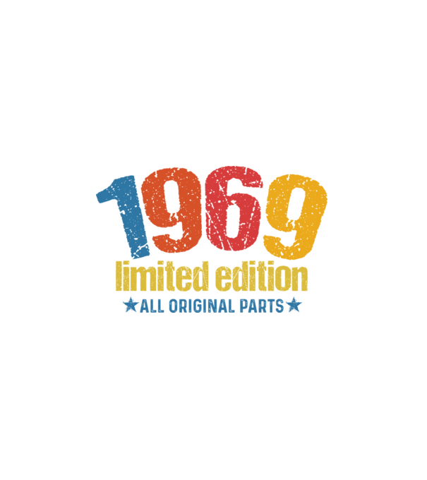 1969 limited edition ,all original parts, retro születésnapi évszám minta fekete pólón