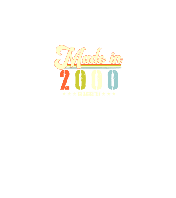 made in 2000, 1st class edition, születésnap, 2000-ben készült minta fekete pólón