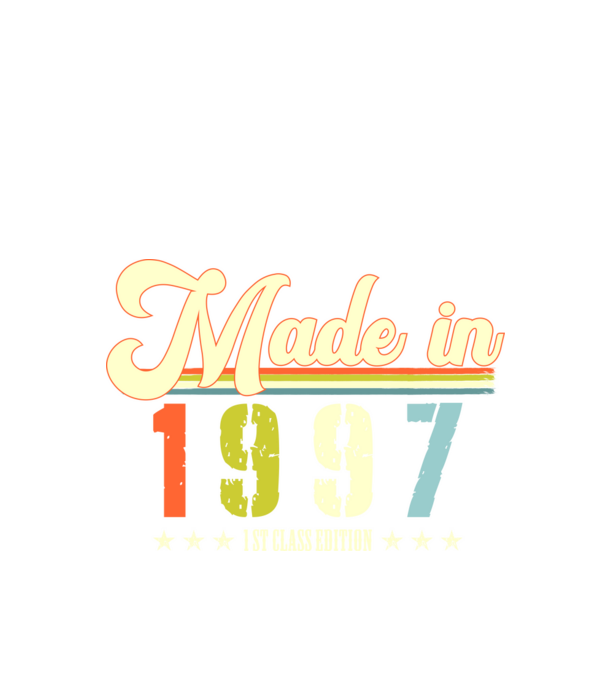 made in 1997, 1st class edition, születésnap, 1997-ben készült minta fekete pólón