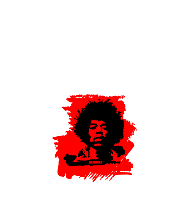 jimmy hendrix,rock&roll klasszikus, rocker, hippie, zenész,amerika,piros minta fekete pólón
