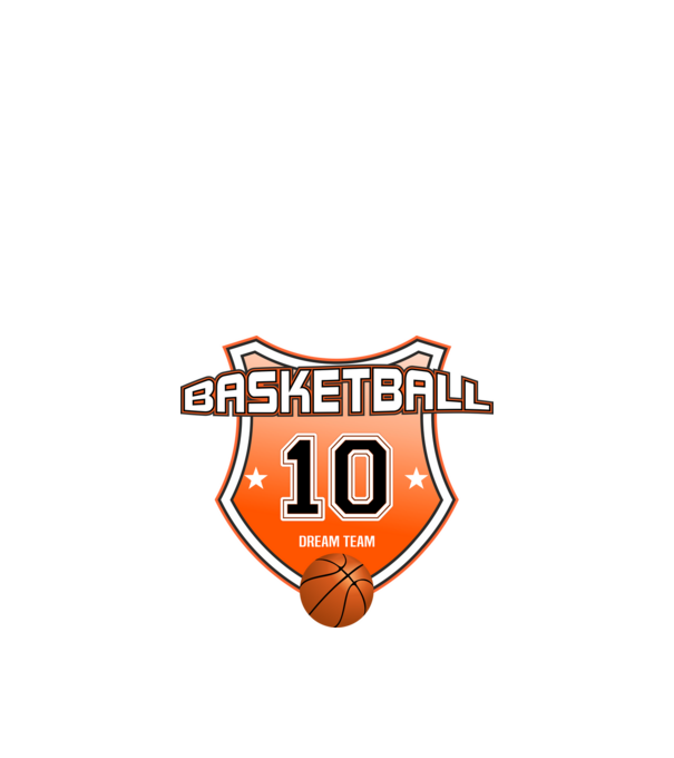 Basketball mezszám. születésnap szülinapi logó 10 éves minta fehér pólón