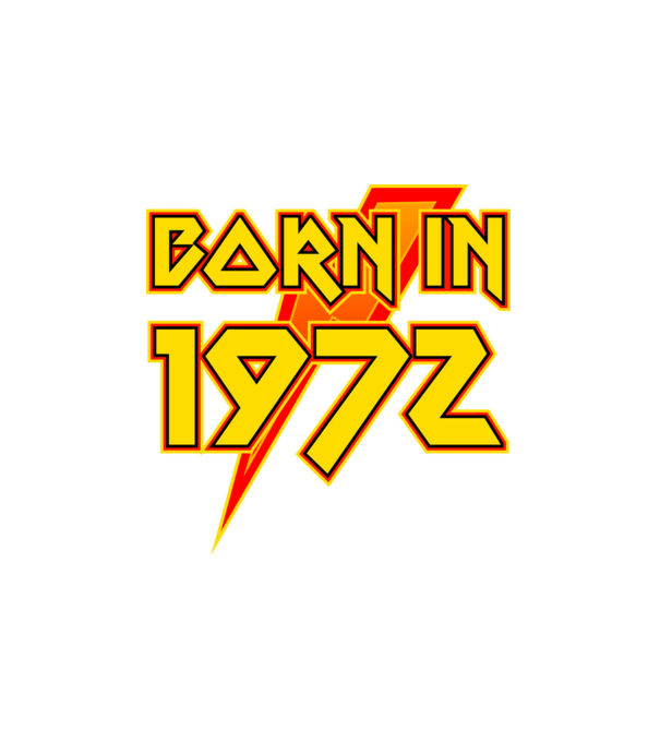 heavy metal born in 1972 minta fehér pólón