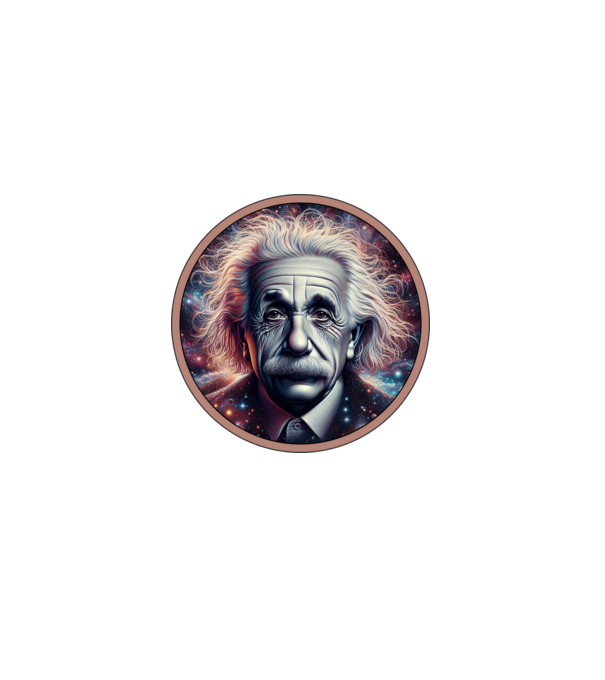 Einstein portré minta szürke pólón