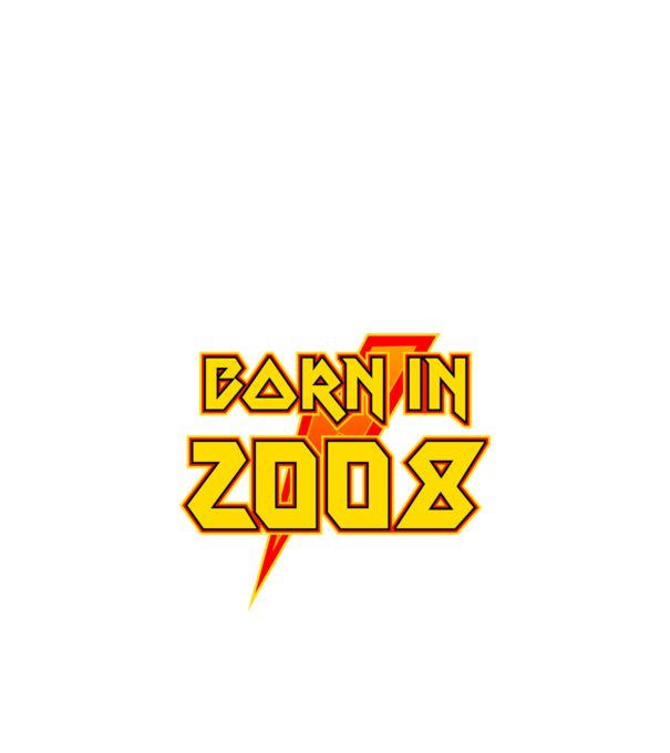 heavy metal born in 2008 minta fekete pólón