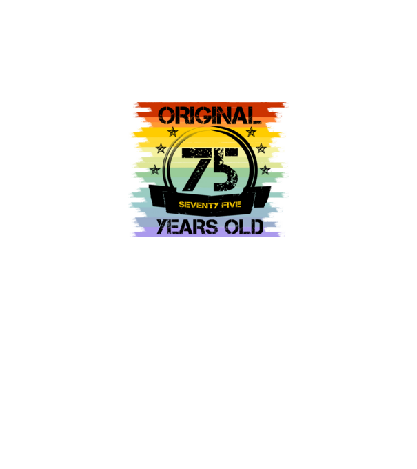 ORIGINAL 75 YEARS OLD minta fekete pólón