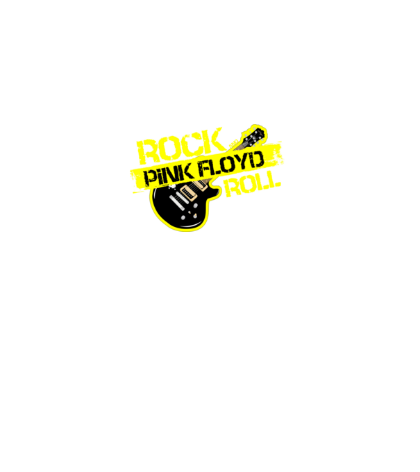 rock and roll gitár pink floyd minta fekete pólón