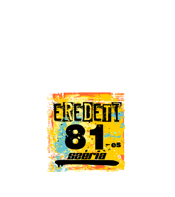 eredeti széria grunge graffiti 81-es. 81 éves minta fehér pólón