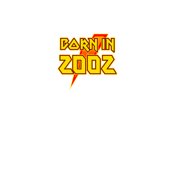 heavy metal born in 2002 minta fekete pólón