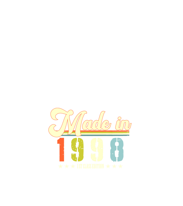made in 1998, 1st class edition, születésnap, 1998-ban készült minta fehér pólón