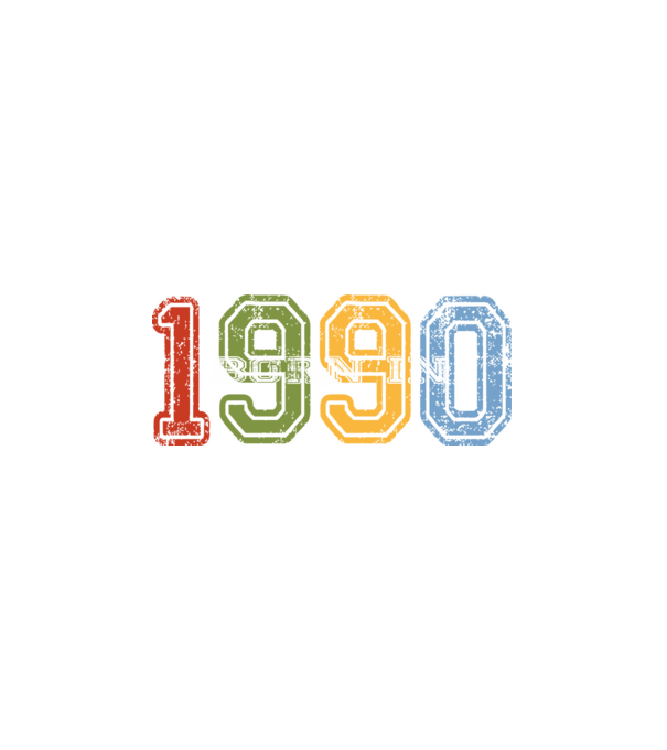 born in 1990 születésnapi felirat minta fehér pólón
