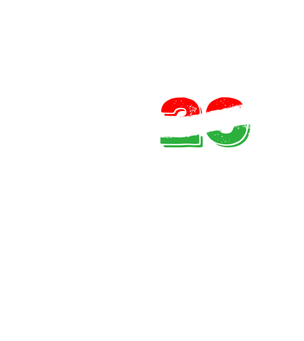 magyar trikolor, piro fehér zöld szám 20 minta neonsárga pólón
