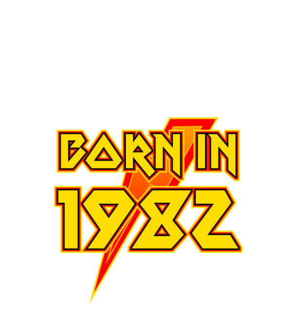 heavy metal born in 1982 minta fekete pólón