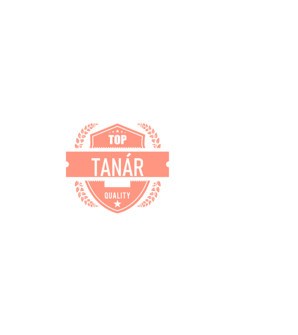 TOP QUALITY TANÁR ANYUKA, embléma,logó minta fekete pólón