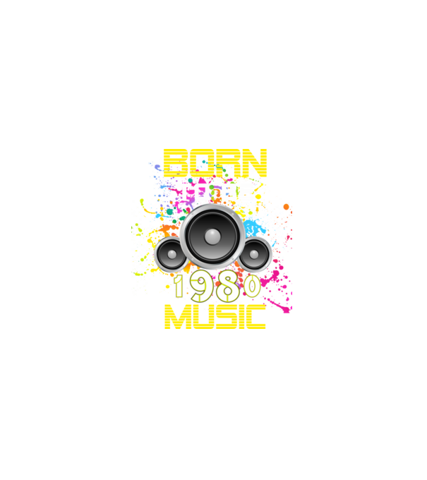 born to be music 1980-ban született minta fekete pólón