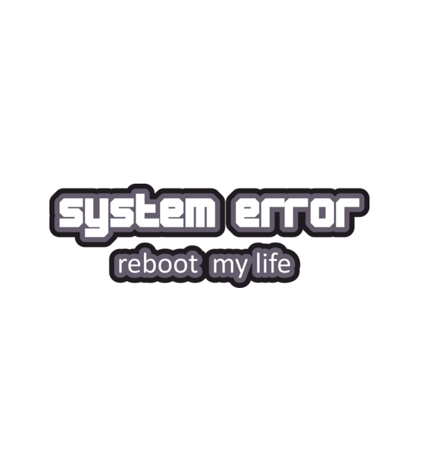 system errorr reboot minta fehér pólón