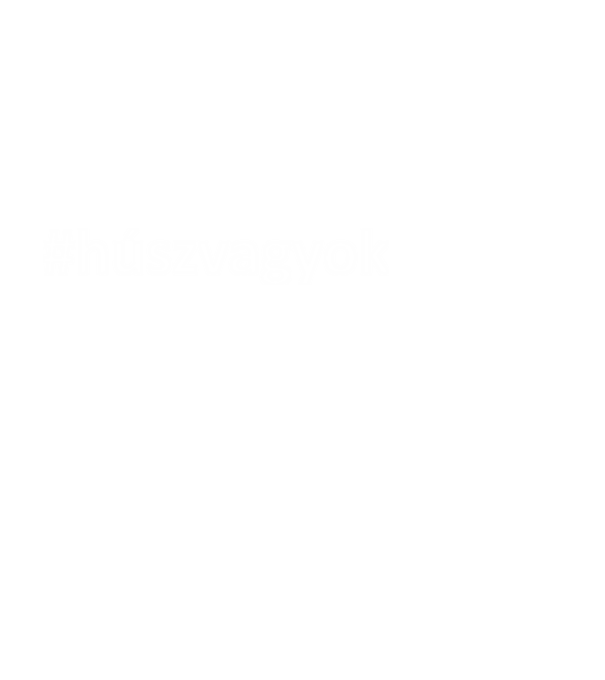 hashtag húsz vagyok 20 éves minta fekete pólón