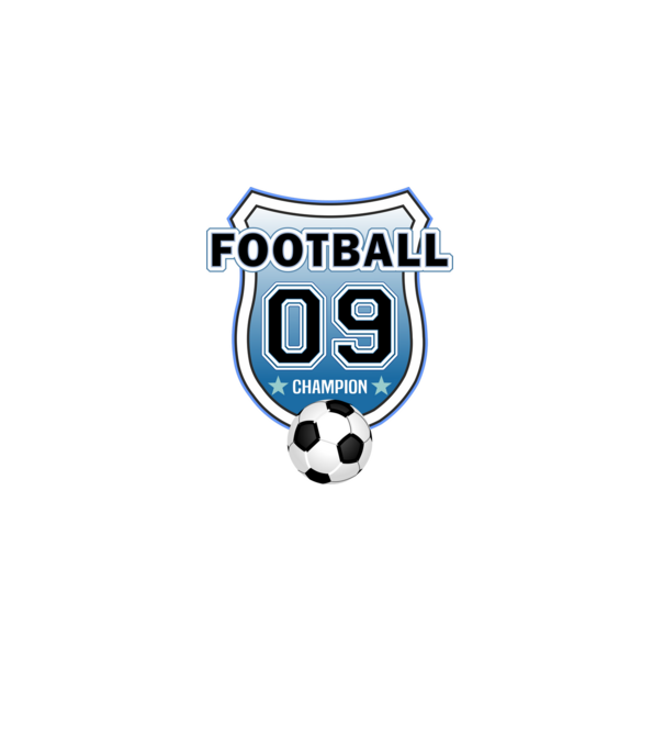 football champion focistás szülinapi embléma 9 éves minta fehér pólón