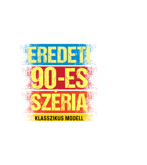 EREDEDI 90-ES SZÉRIA KLASSZKUS MODELL, RETRO SZÜLETÉSNAP minta fekete pólón