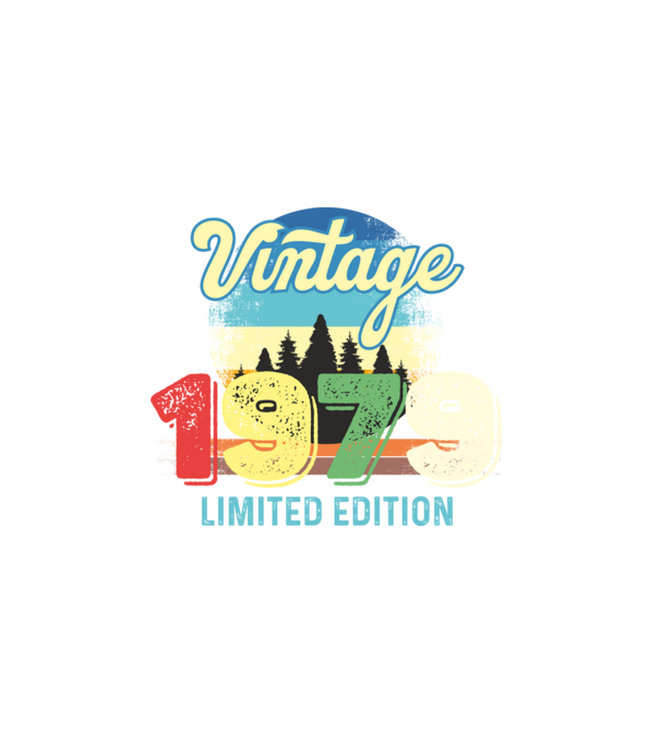 vintage évszám, limited edition, 1979-ben születetteknek minta fehér pólón