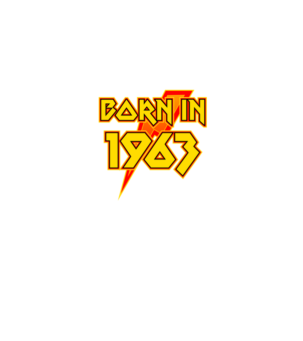 heavy metal, born in 1963, rock&roll, rocker, születésnapi évszám, dátum minta farmerkék pólón