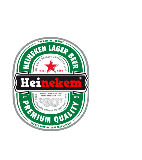 heinekem minta fehér pólón