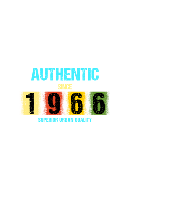 AUTHENTIC SINCE 1966, SUPERIOR URBAN QUALITY, 1966-BAN SZÜLETETT minta fekete pólón