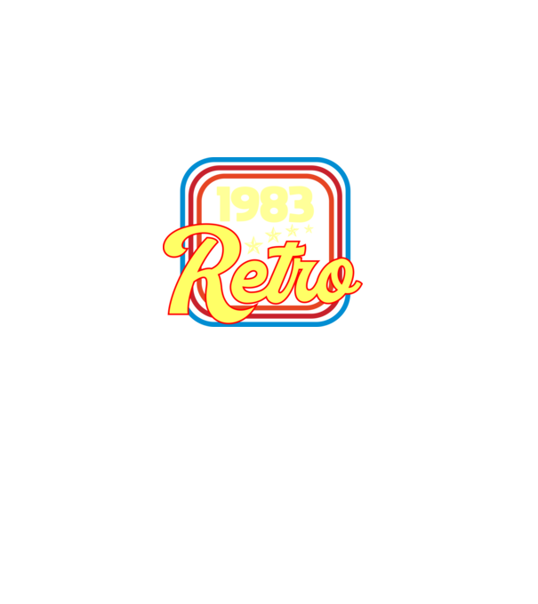 retro születésnapi felirat dátummal 1983 minta fekete pólón