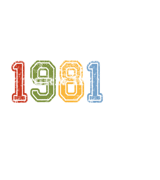 born in 1981 születésnapi felirat minta fekete pólón