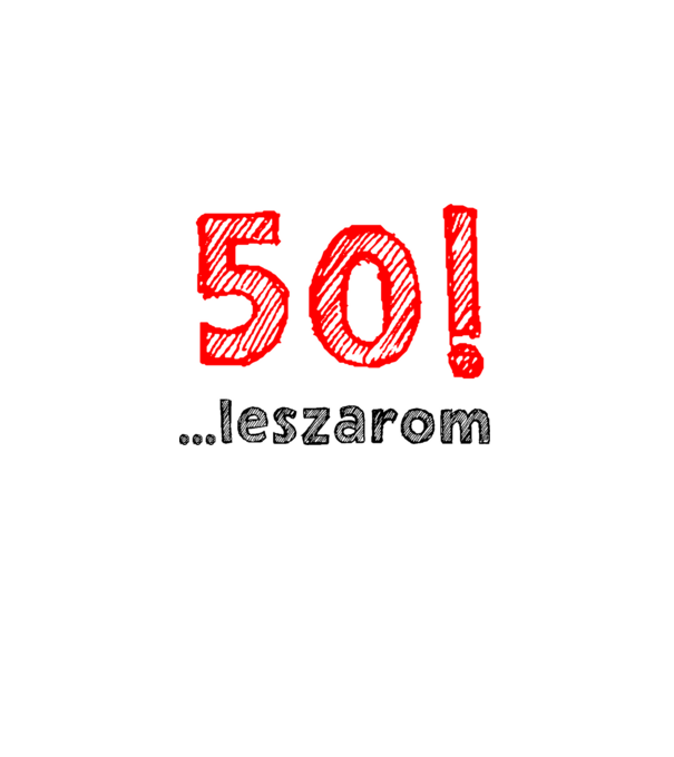 50 leszarom 50 éves szülinapra minta szürke pólón