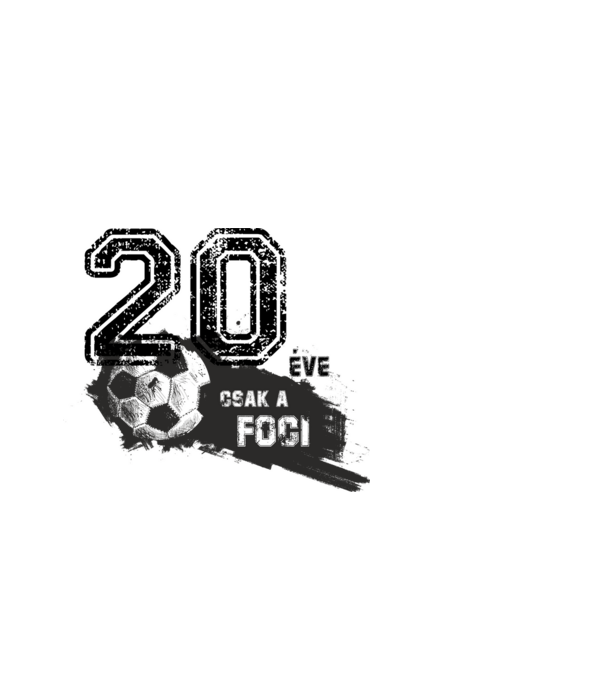 20 éve csak a foci 20 éves születésnapra minta fekete pólón