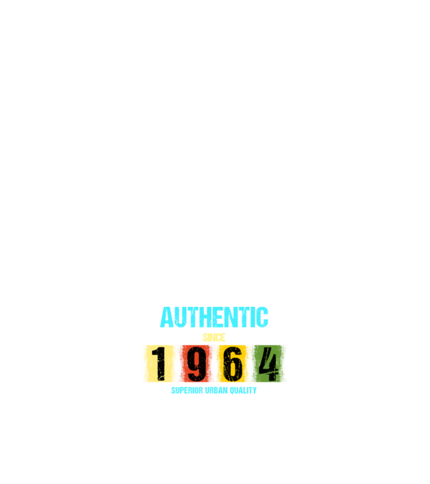 AUTHENTIC SINCE 1964, SUPERIOR URBAN QUALITY, 1964-BEN SZÜLETETT minta sötétkék pólón