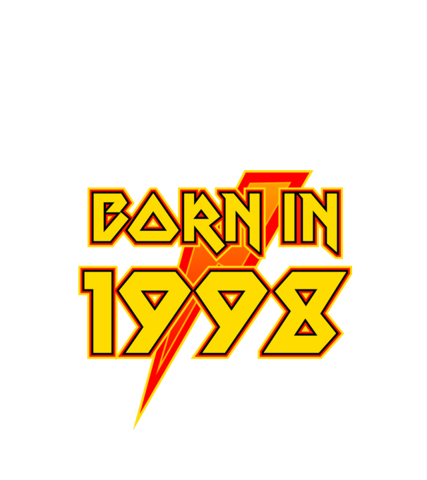 heavy metal born in 1998 minta fekete pólón