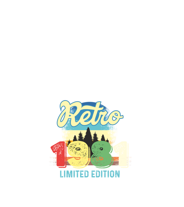 retro évszám, limited edition, 1981-ben születetteknek minta fehér pólón