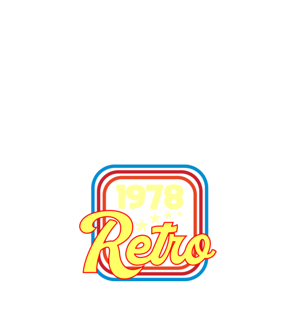 retro születésnapi felirat dátummal 1978 minta fekete pólón