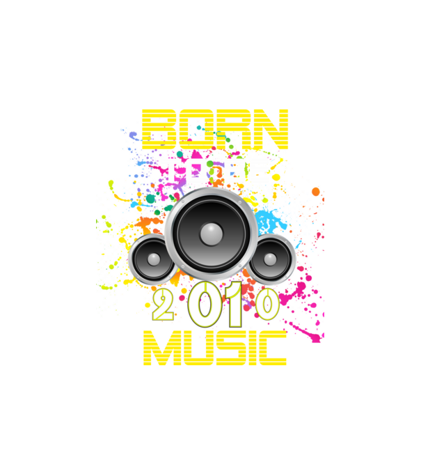 born to be music 2010-ben született, születésnapi póló minta homokszín pólón