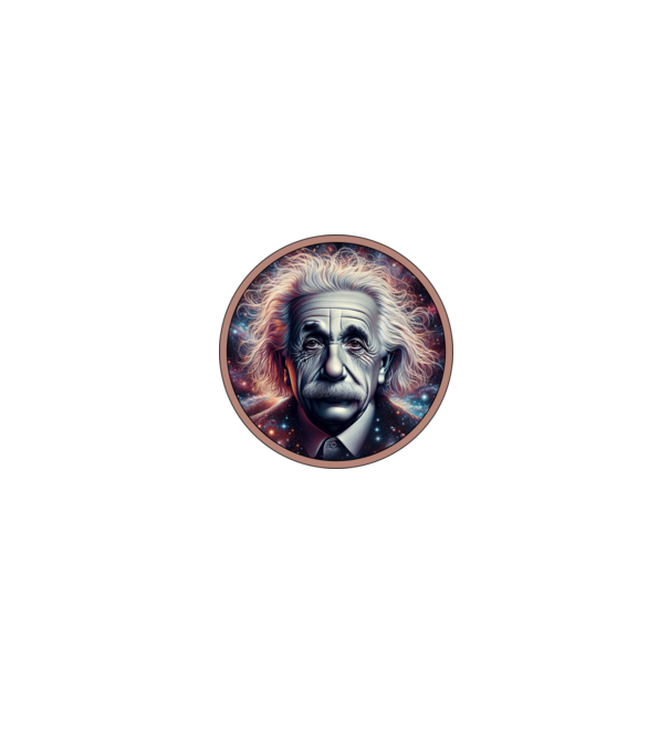 Einstein portré minta fekete pólón