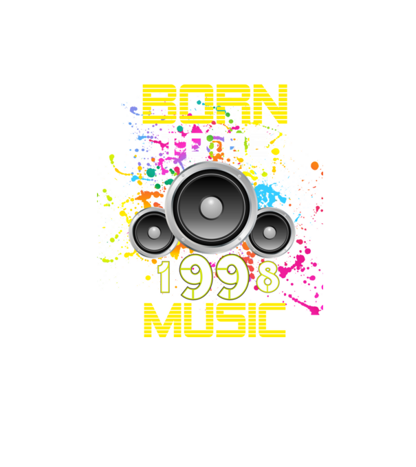 born to be music 1998-ban született, zenés születésnapi póló minta homokszín pólón
