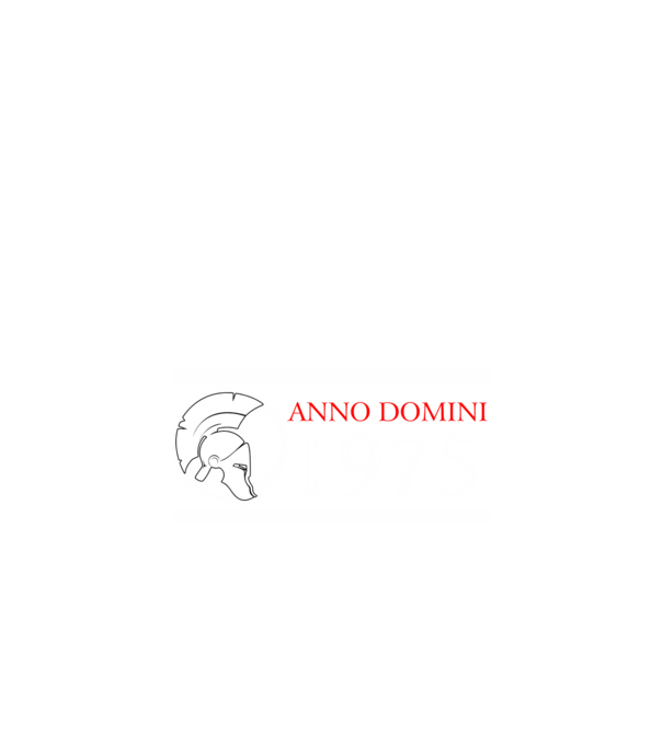 ANNO DOMINI, SZÜLETÉSNAPI ÉVSZÁM, GLADIÁTOR 1975 minta fekete pólón