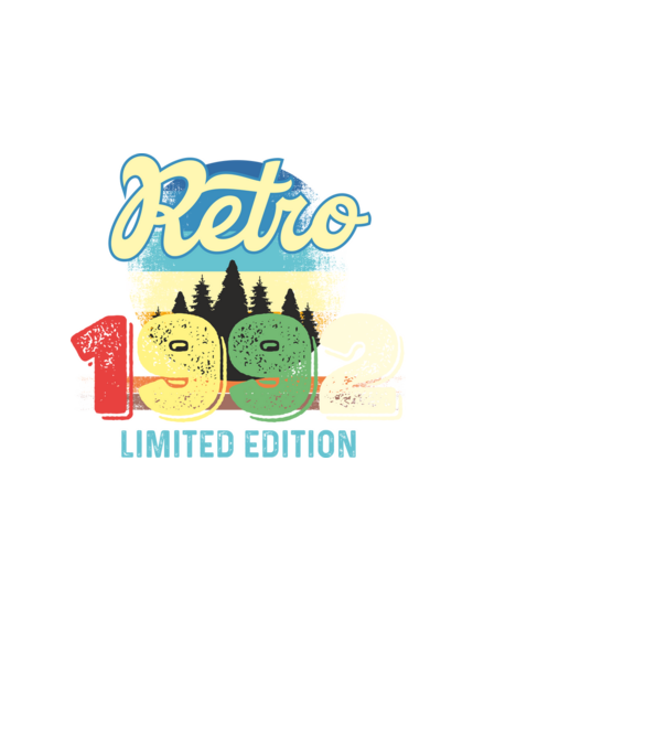 retro évszám, limited edition, 1992-ben születetteknek minta fehér pólón