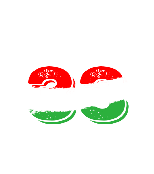 magyar trikolor, piros fehér zöld szám 33 minta fekete pólón