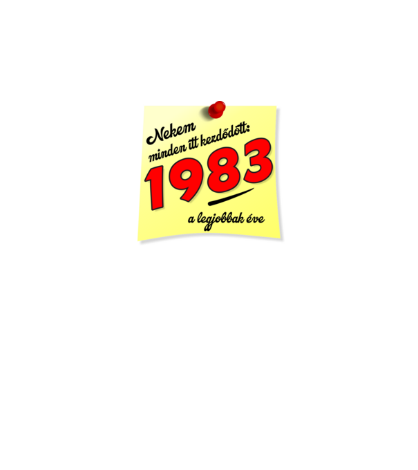 minden itt kezdődött, születésnapi évszám 1983 minta szürke pólón