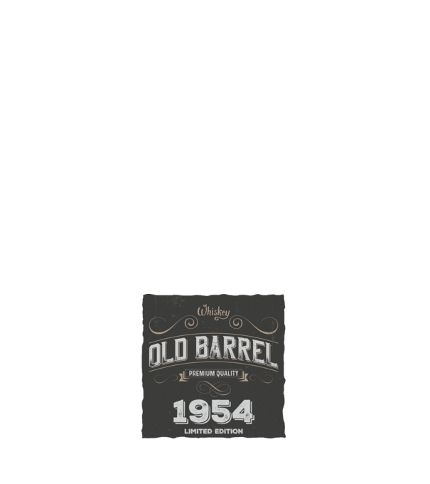 Whiskey, old barrel, 1954, premium quality, limited edition minta fehér pólón