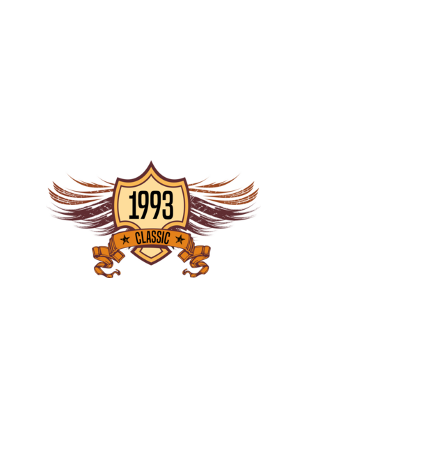 classic szülinapi embléma 1993 minta világoskék pólón