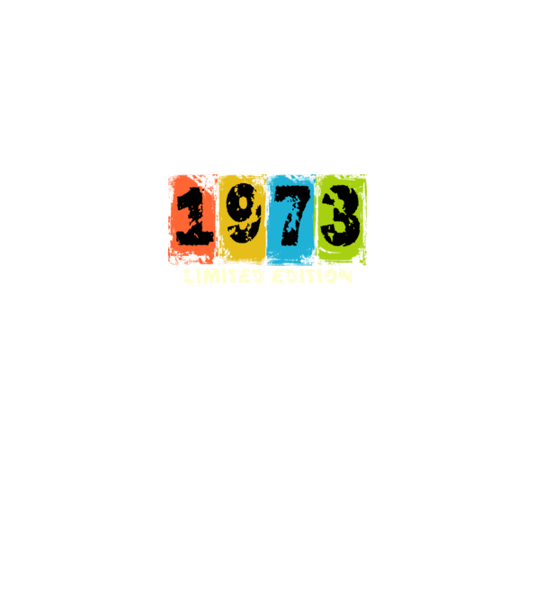grunge évszám, limited edition felirattal, születésnapi dátum, 1973 minta fekete pólón