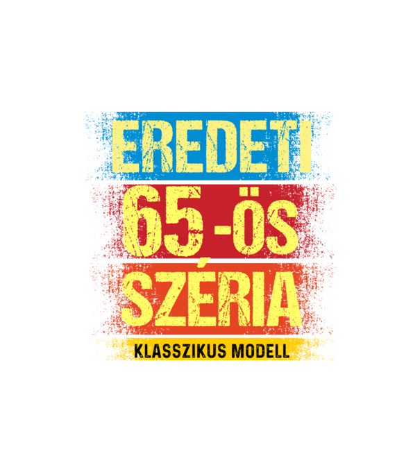 EREDEDI 65-ÖS SZÉRIA KLASSZKUS MODELL, RETRO SZÜLETÉSNAP minta homokszín pólón