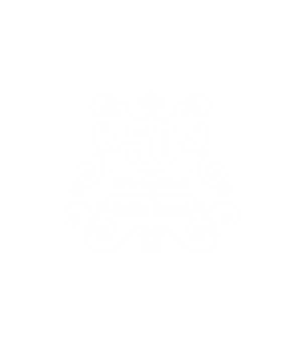 50 ÉVE ÖRÖK FIATAL WHITE minta fehér pólón